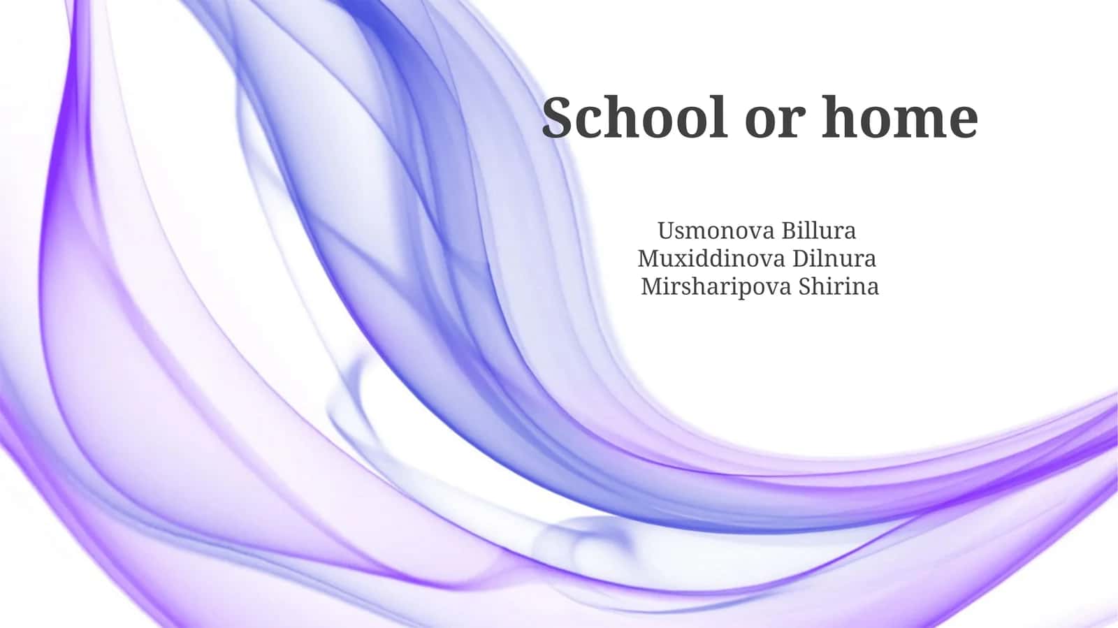 Learning Landscapes: Comparing School and Home 1