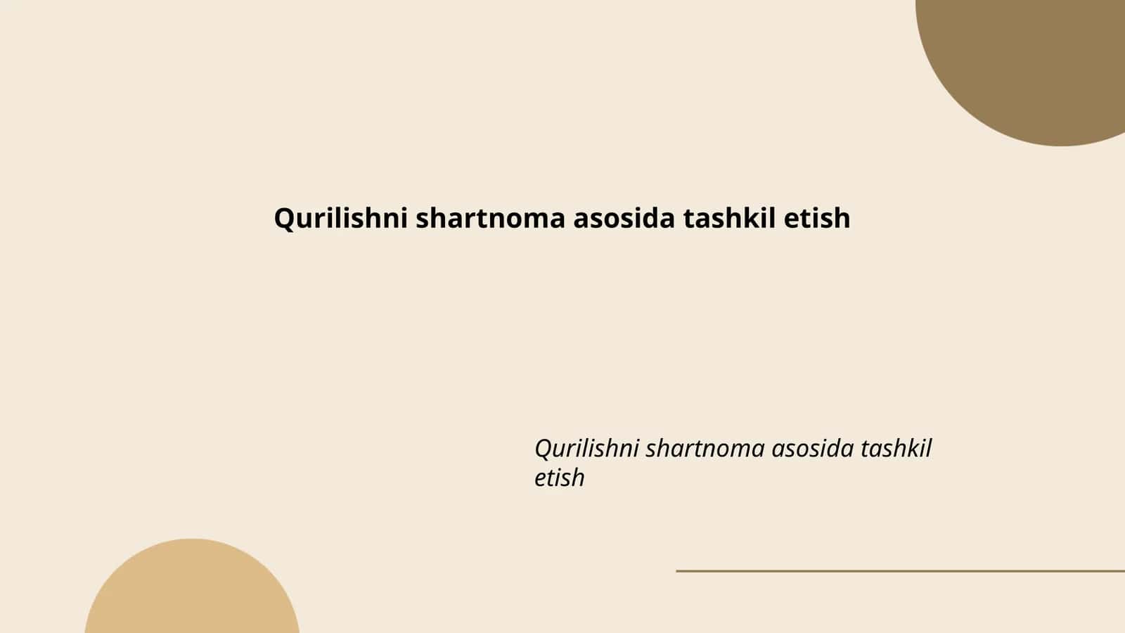 Qurilish shartnomalari 1