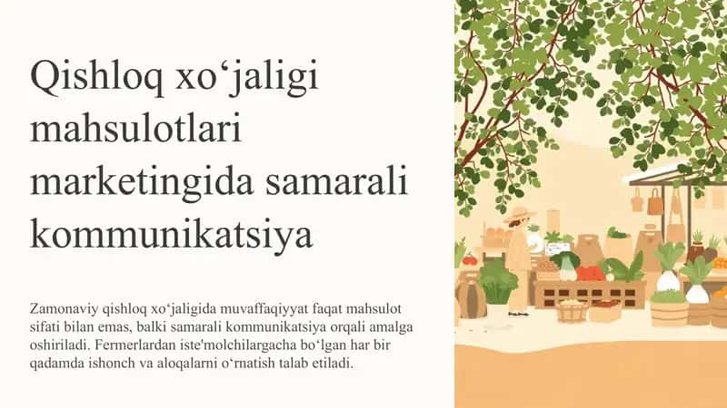 Samarali kommunikatsiya qishloq xoʻjaligidagi ahamiyati 1