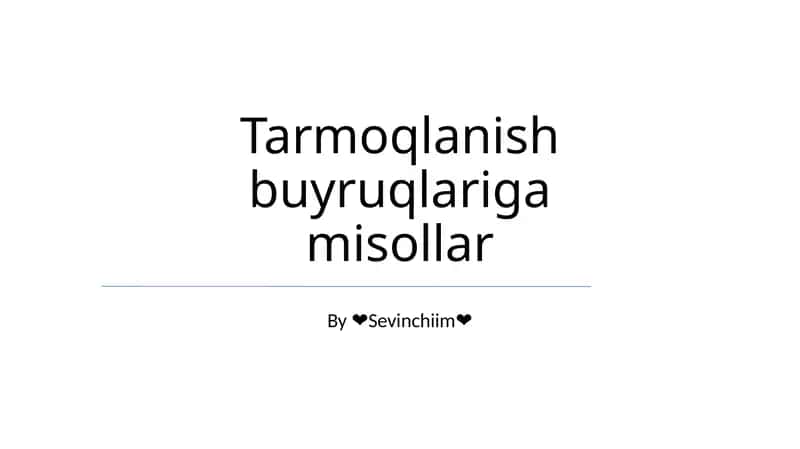 Tarmoqlanish buyruqlariga misollar 1