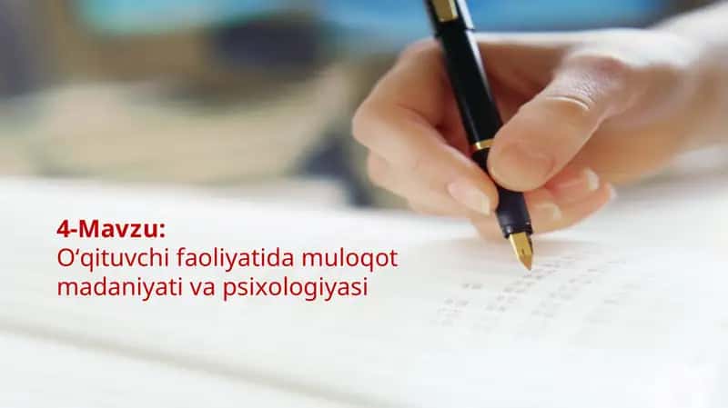 O‘qituvchi kasbiy faoliyatida muloqot madaniyatining shakllanishi 1