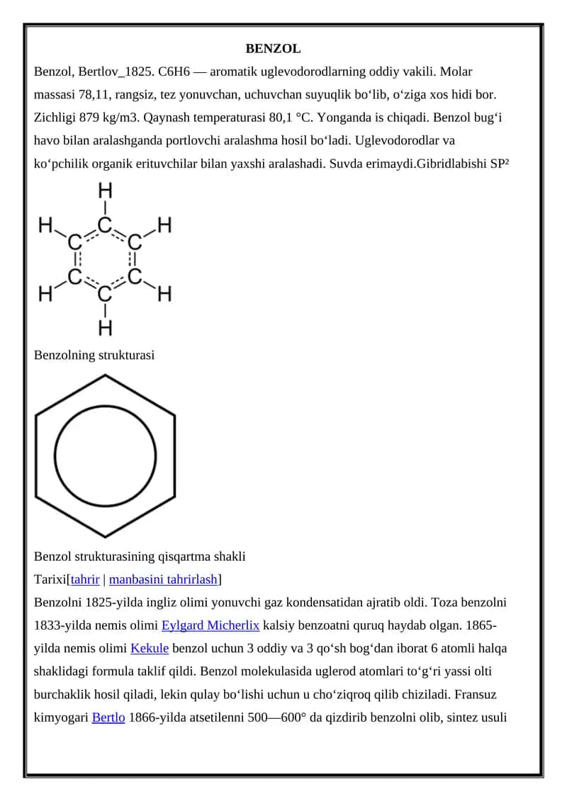 Benzol 1