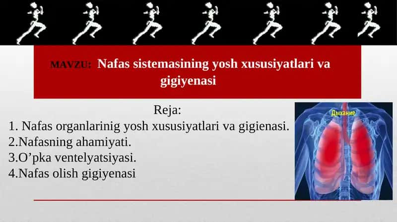 Nafas sistemasining yosh xususiyatlari va gigiyenasi 1