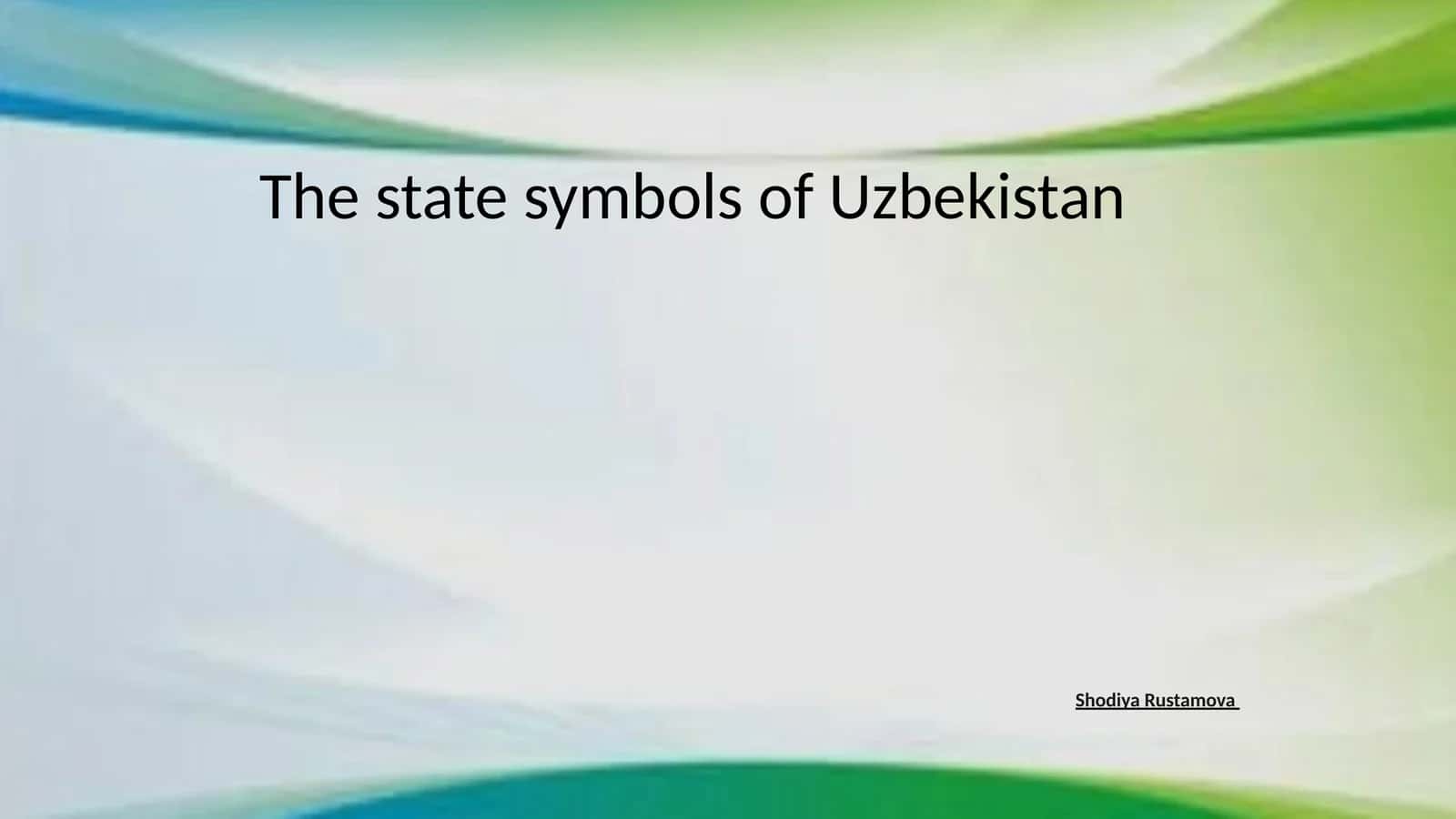 The state symbols of Uzbekistan 1