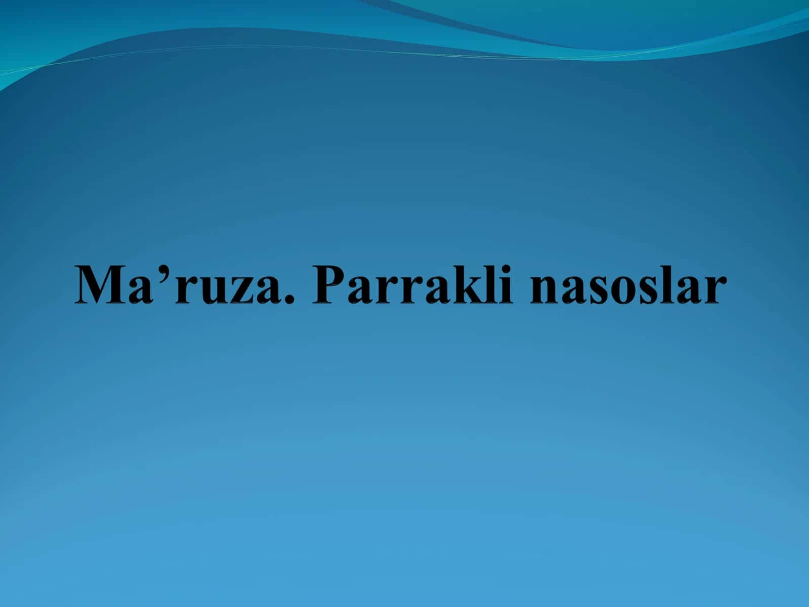 Dinamik nasoslar 1