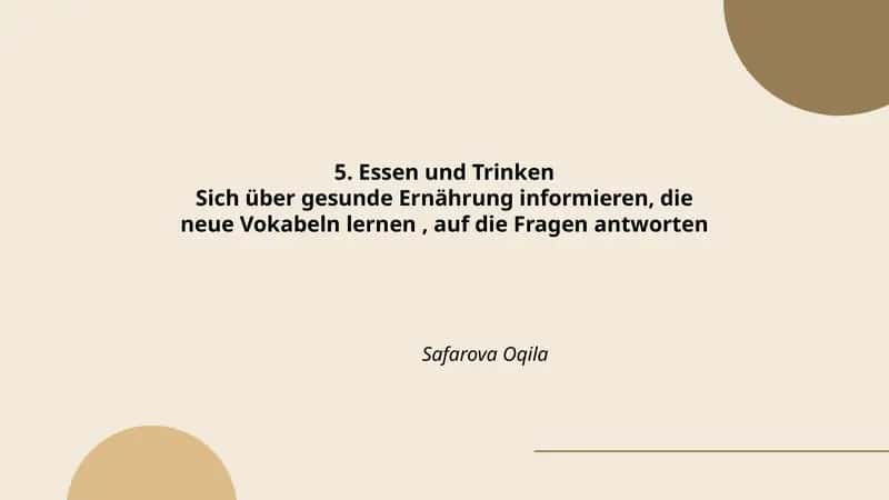 Essen und Trinken 1