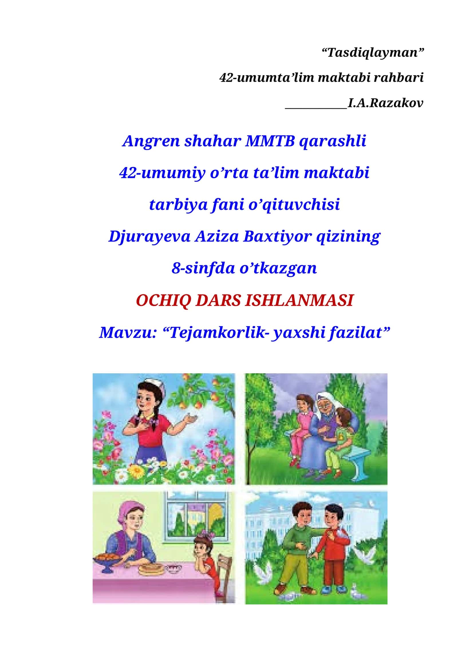 OCHIQ DARS ISHLANMASI 1