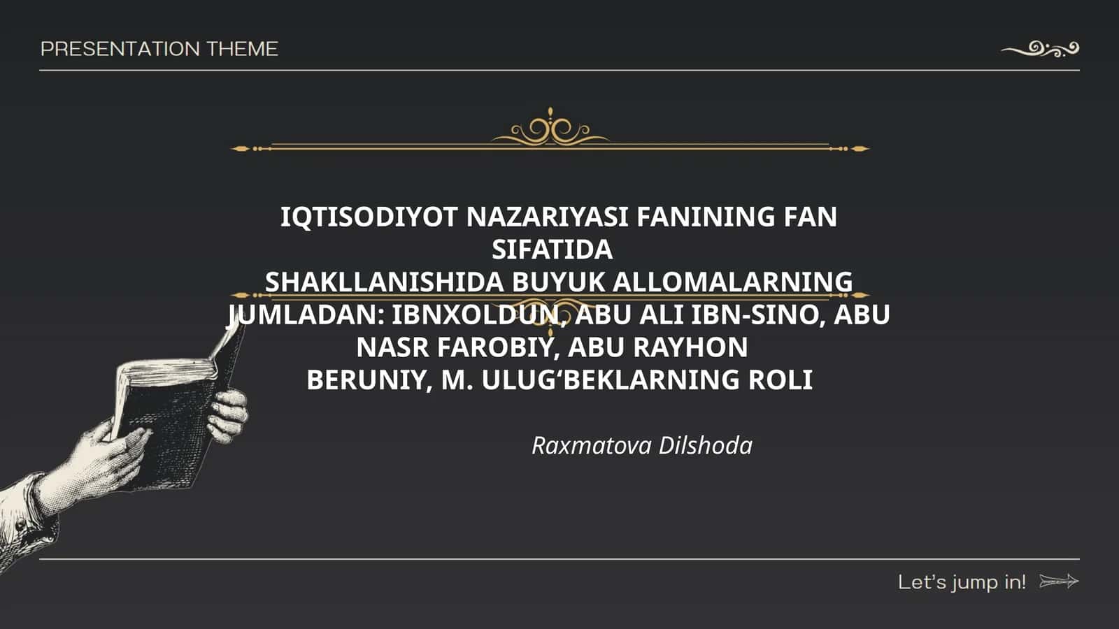 IQTISODIYOT NAZARIYASI FANINING FAN SIFATIDA 1