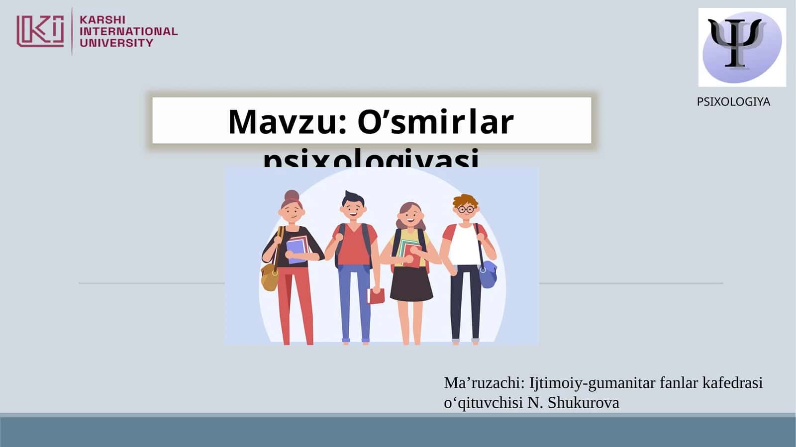 O’smirlar psixologiyasi 1