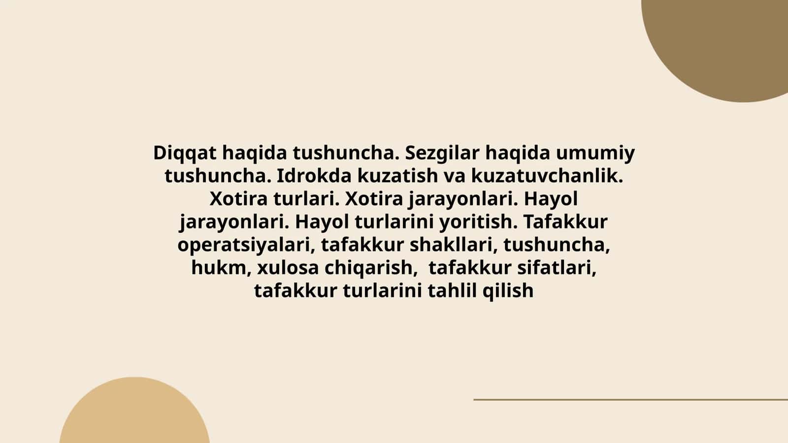 Tafakkur va hayol turlari 1