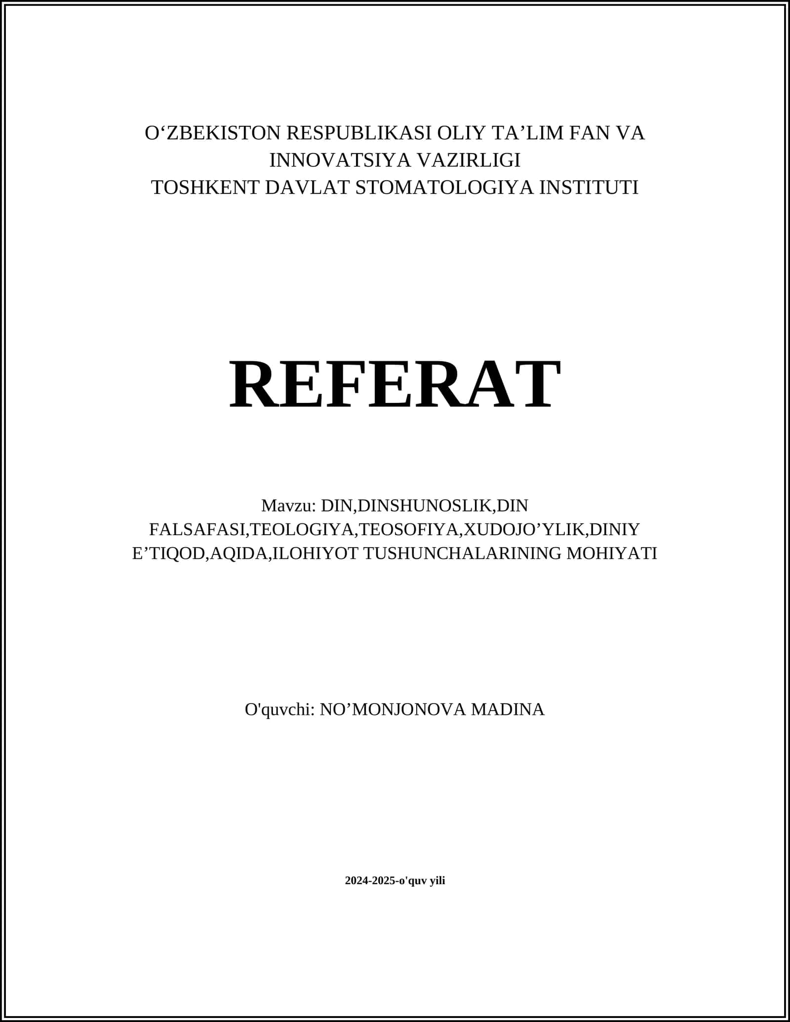 DIN TARIXI 1
