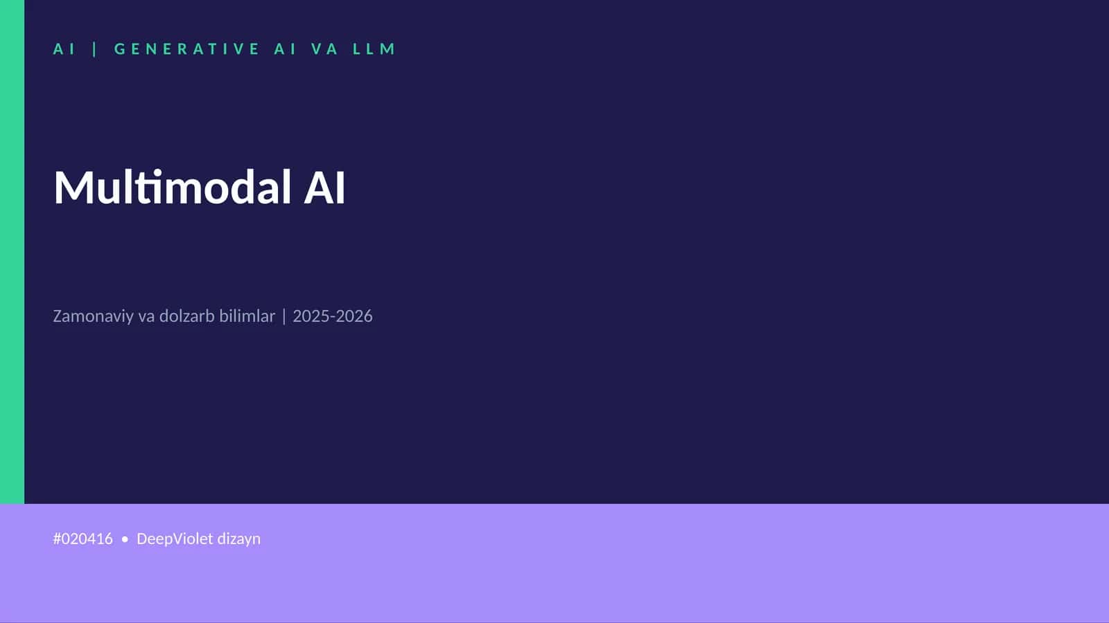 GENERATIVE AI VA LLM 1