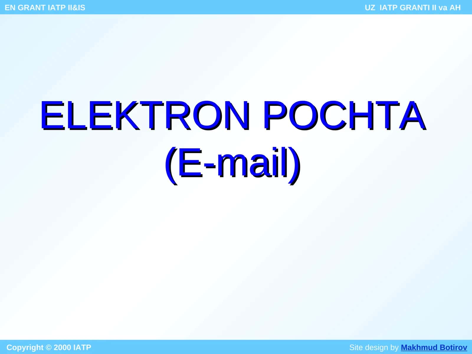 Elektron pochta(E-mail) 1