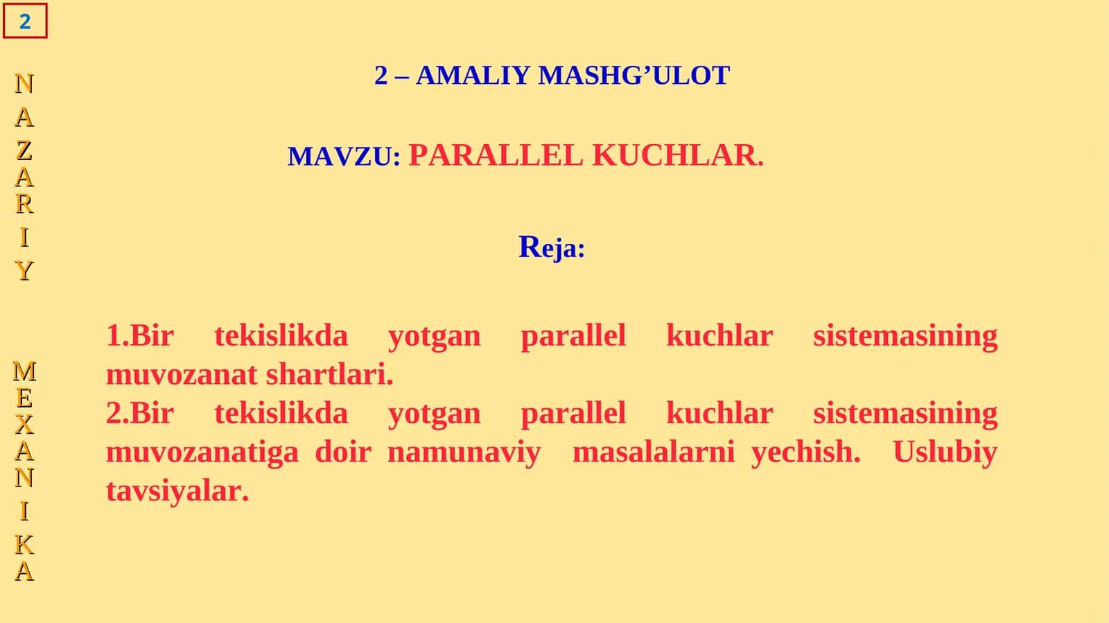 PARALLEL KUCHLAR 1
