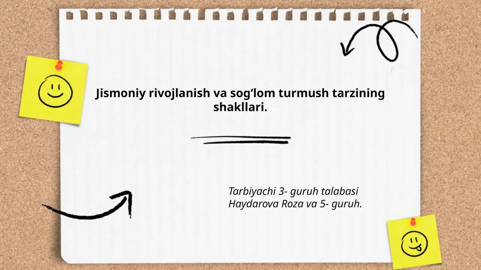 Jismoniy rivojlanish va sogʻlom turmush tarzining shakllari 1