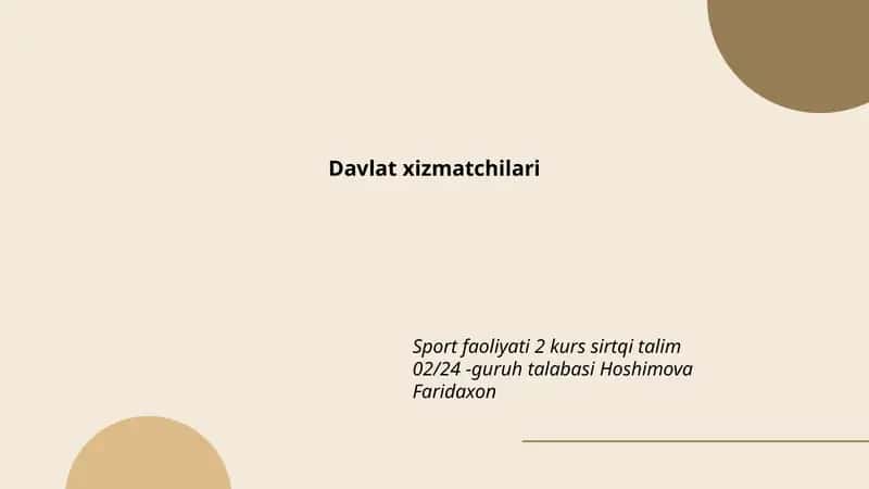 Davlat xizmatchilari 1