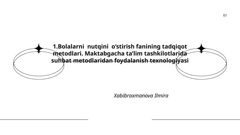 Bolalarni nutqini o‘stirish fanining tadqiqot metodlari 1