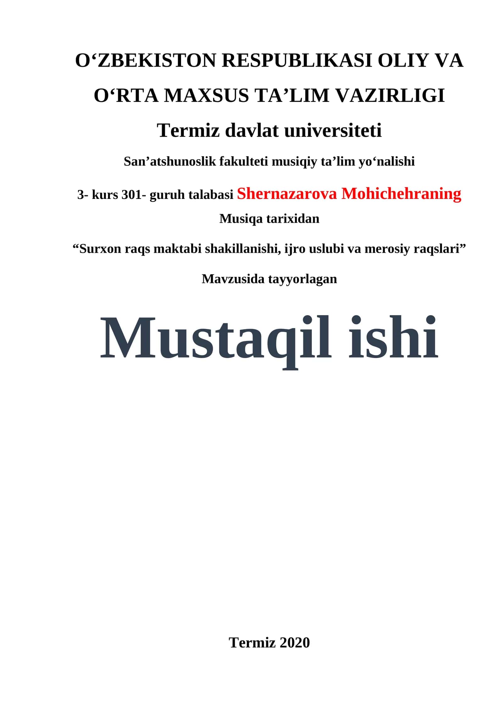 Surxon raqs maktabi shakillanishi, ijro uslubi va merosiy raqslari 1