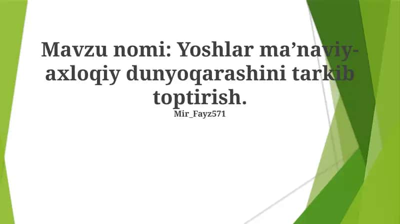 Axloqiy tarbiyasi dasturlari 1