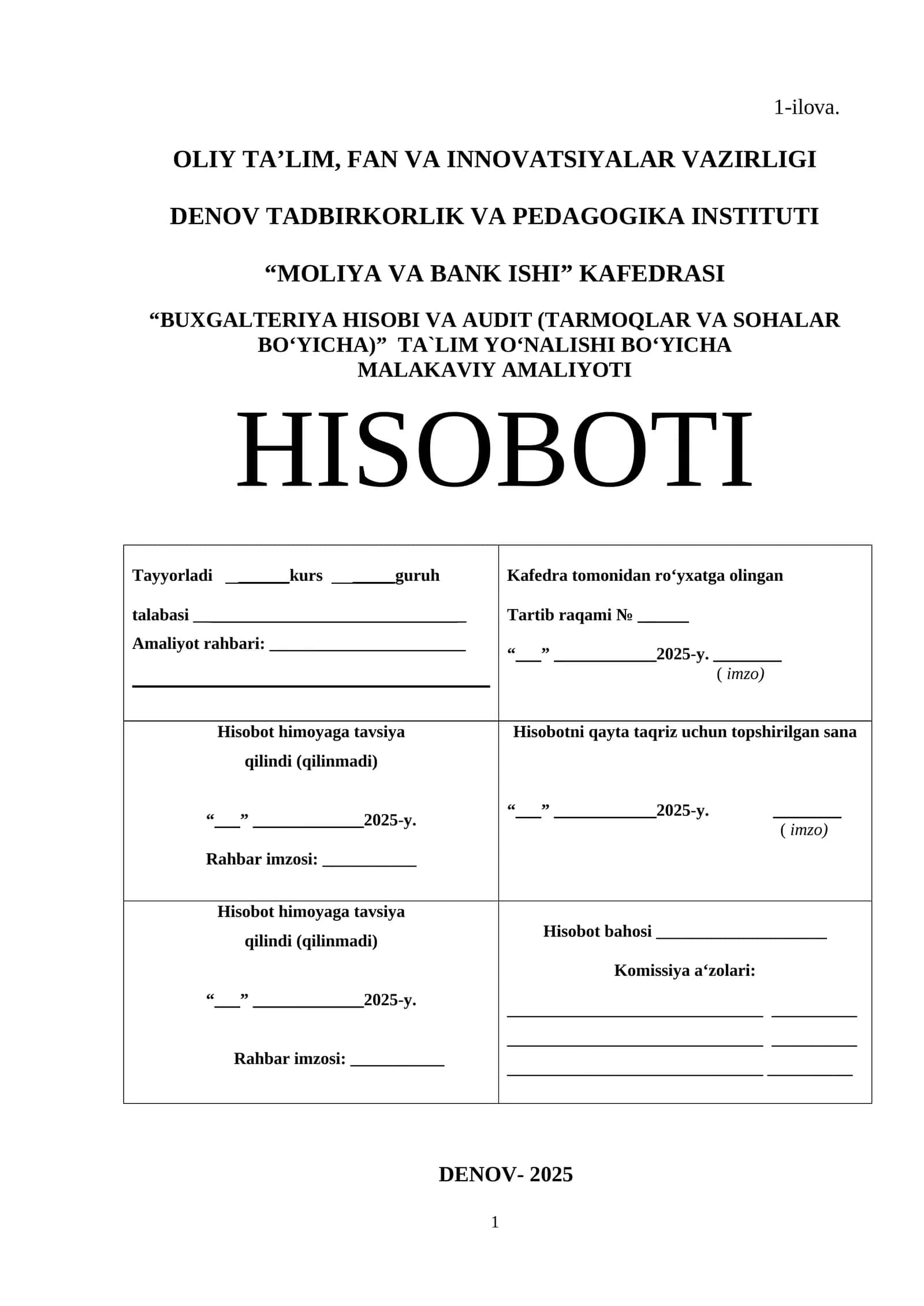Beruniy Agrotexnologiya Texnikum MALAKAVIY AMALIYOTI 1