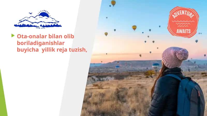 Ota-onalar bilan boriladigan ishlar bo'yicha yillik ish reja tuzish 1