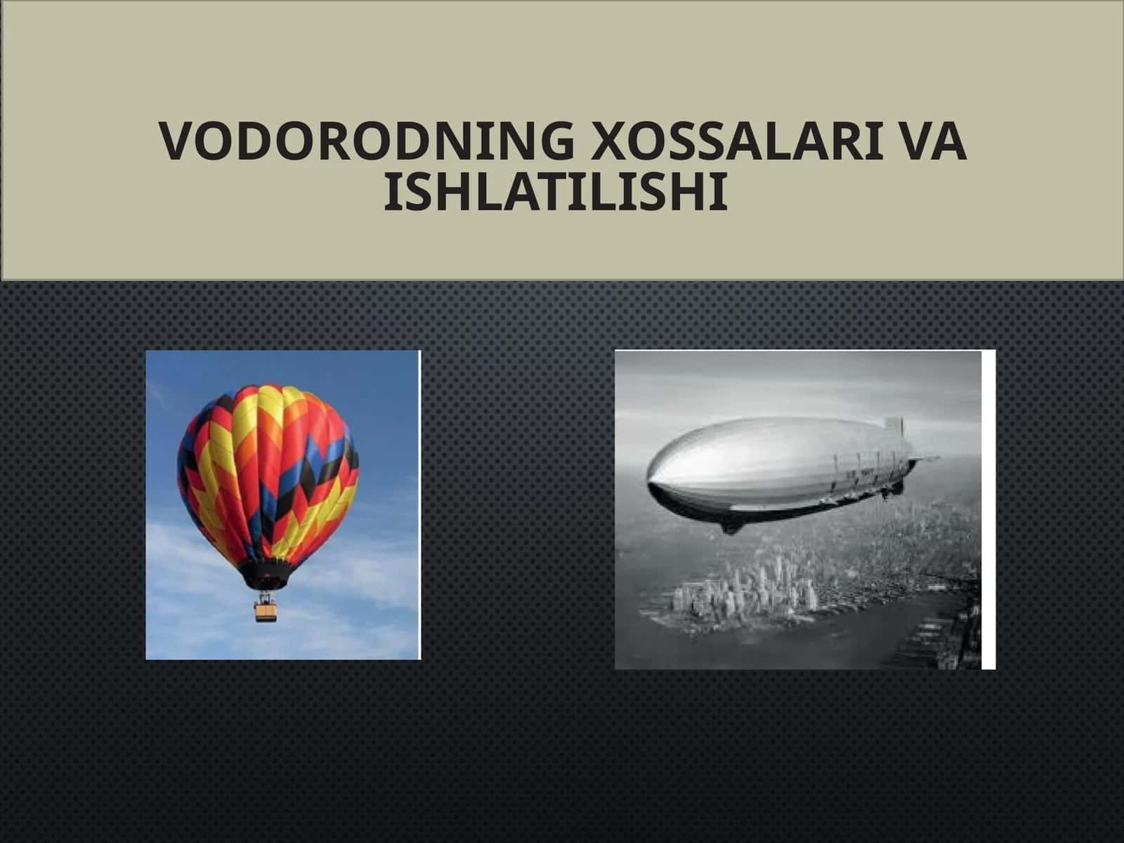 vodorodning xossalari va ishlatilishi 7 -sinf kimyo 1