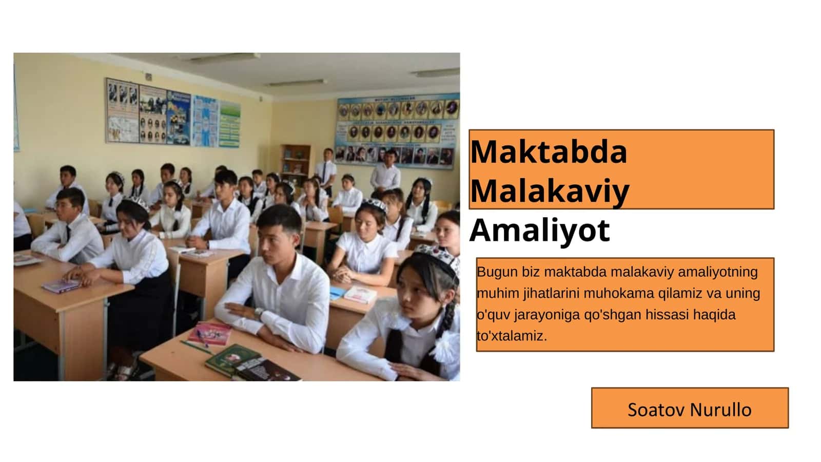 Maktabda Malakaviy Amaliyot 1