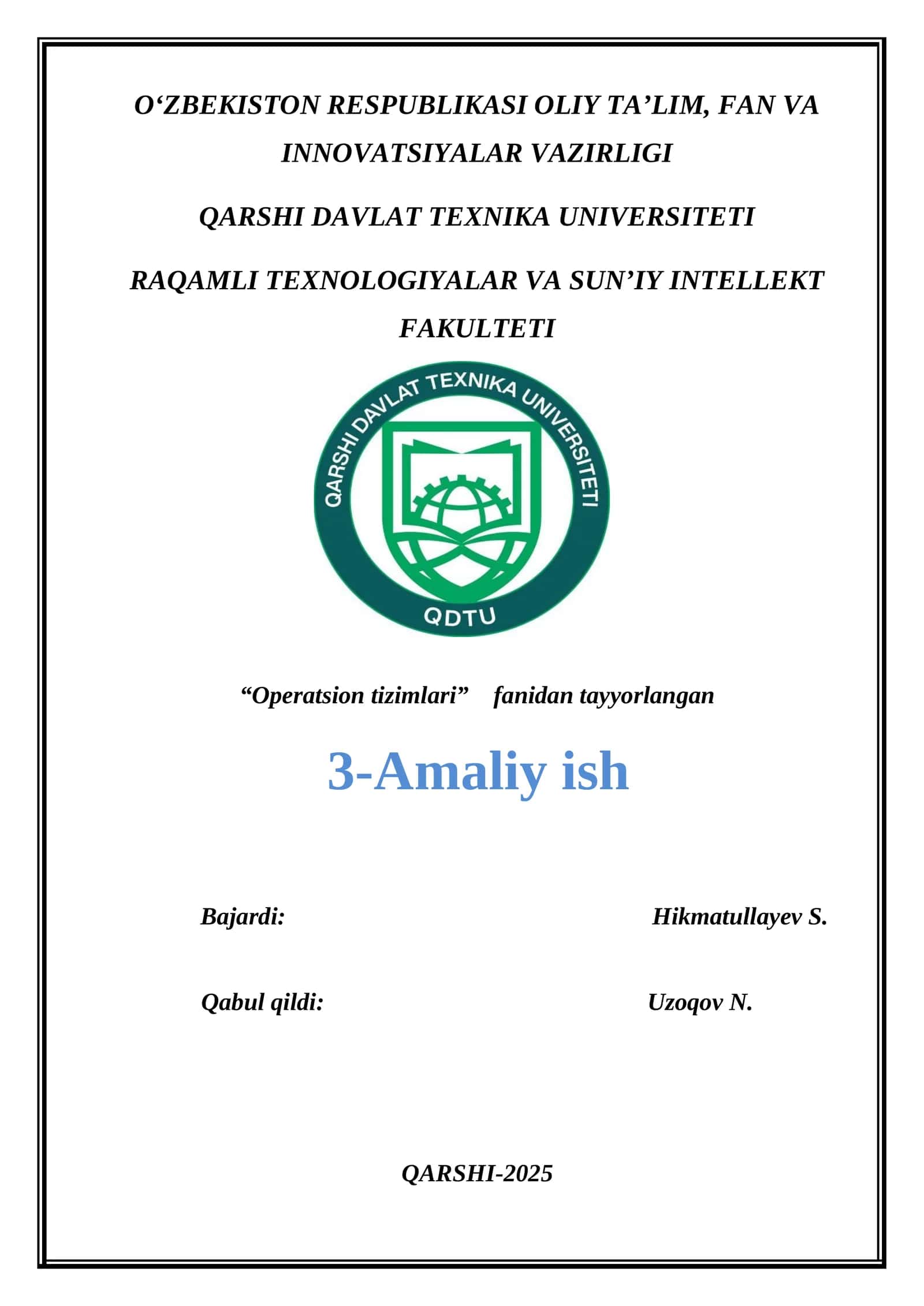 3-Amaliy ish: Windowsdagi tizim jarayonlari va hodisalarining auditi 1