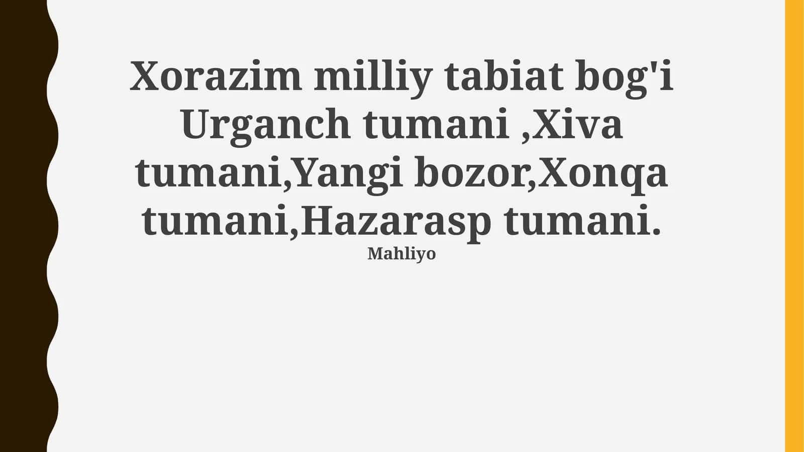 Xorazm Milliy Tabiat Bog'i Umumiy Tavsifi 1
