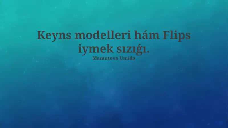 Keynsian modellari hám Fillips iyri siziǵi: tiykarǵı túsinikler 1
