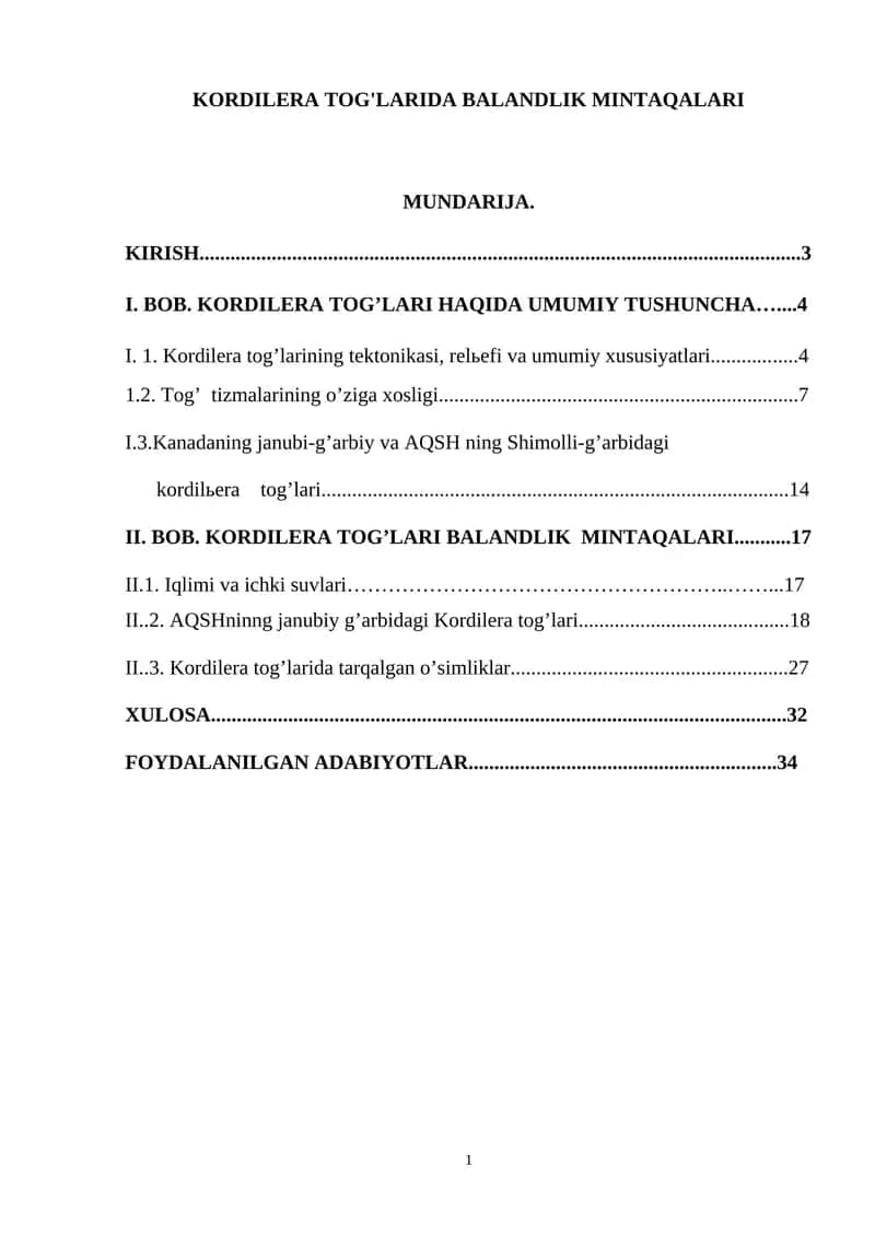 KORDILERA TOG'LARIDA BALANDLIK MINTAQALARI 1