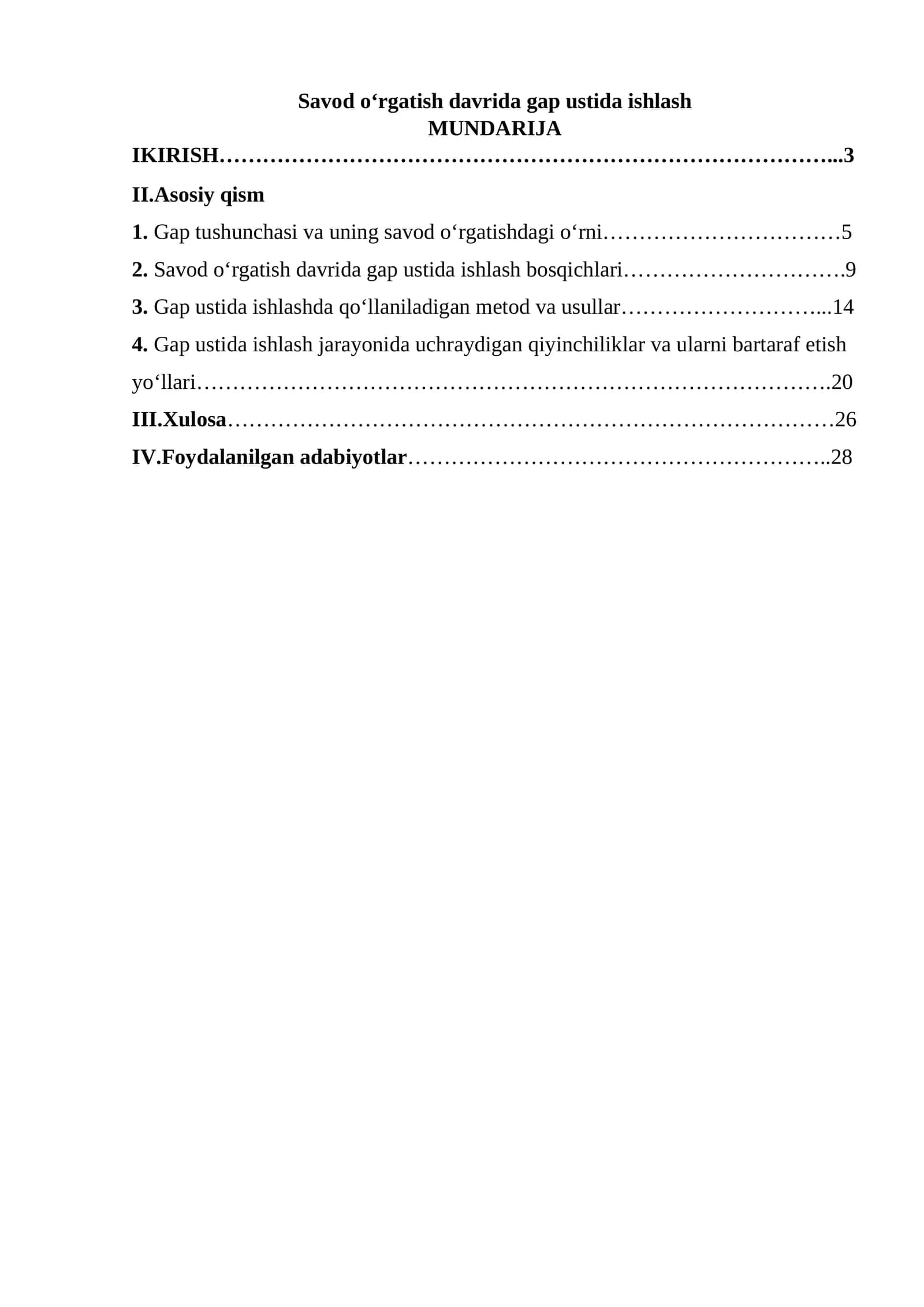 Savod o‘rgatish davrida gap ustida ishlash 1