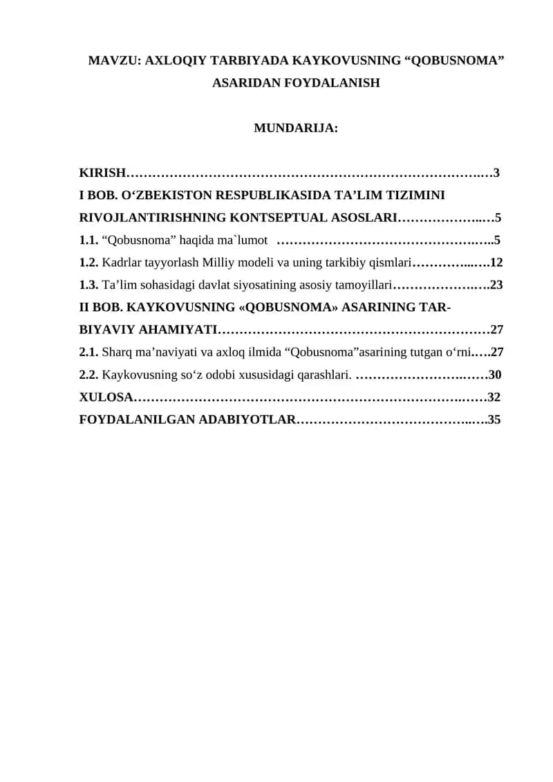 Qobusnoma 1