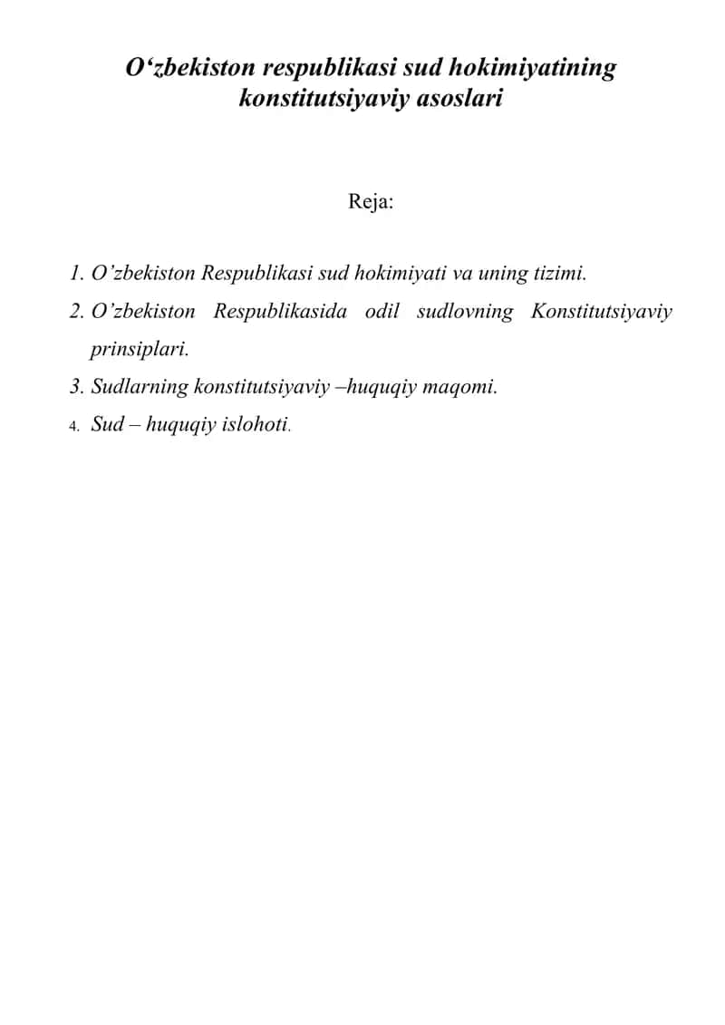 O‘zbekiston respublikasi sud hokimiyatining konstitutsiyaviy asoslari 1