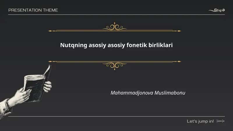 Nutqning asosiy asosiy fonetik birliklari 1