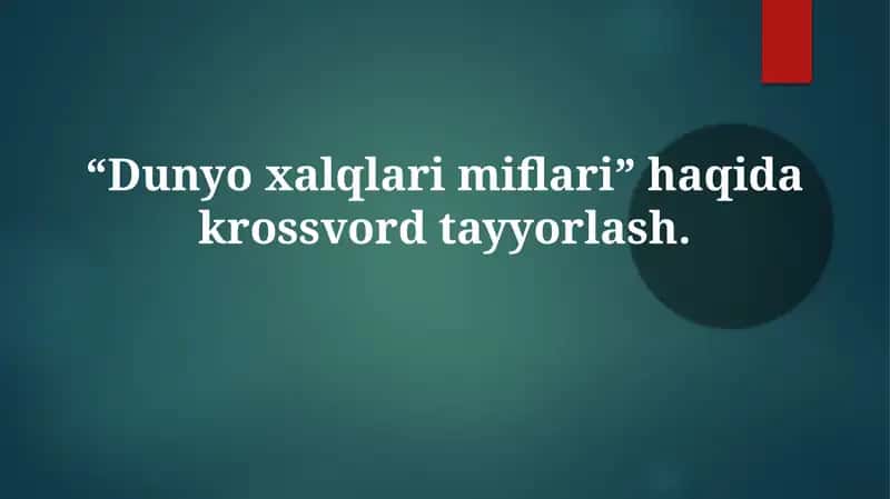 Dunyoxalqlarimiflari krossvordi 1