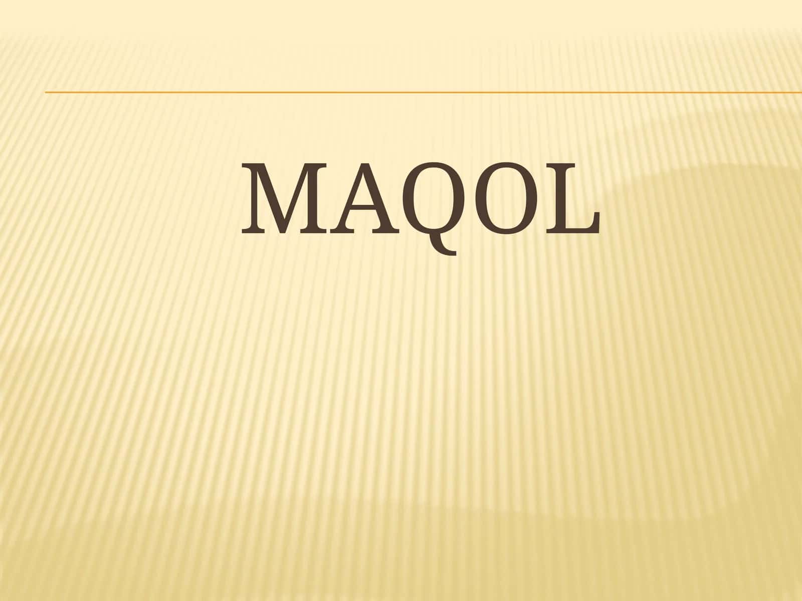 Maqol 1
