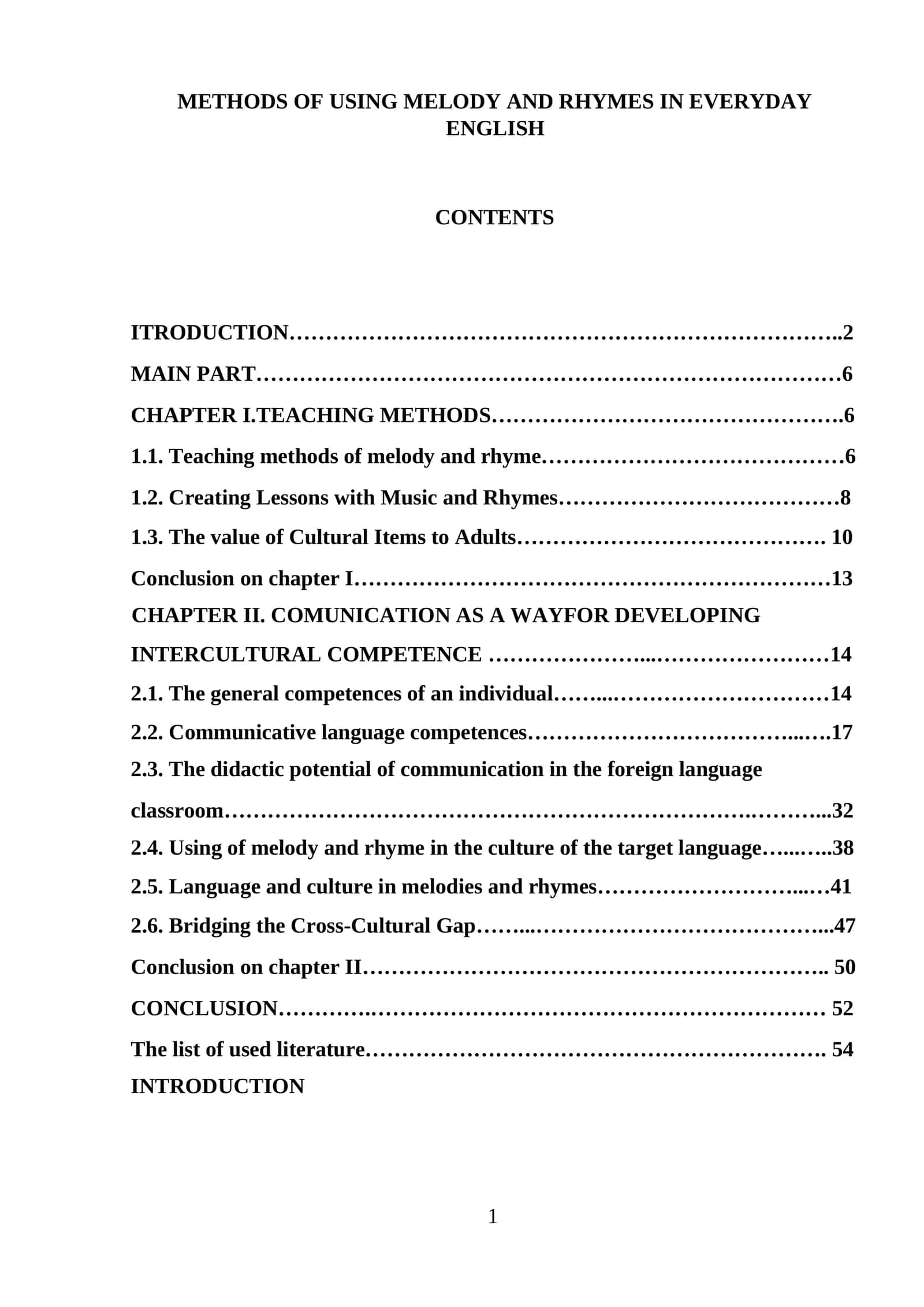 METHODS OF USING MELODY AND RHYMES IN EVERYDAY ENGLISH 1