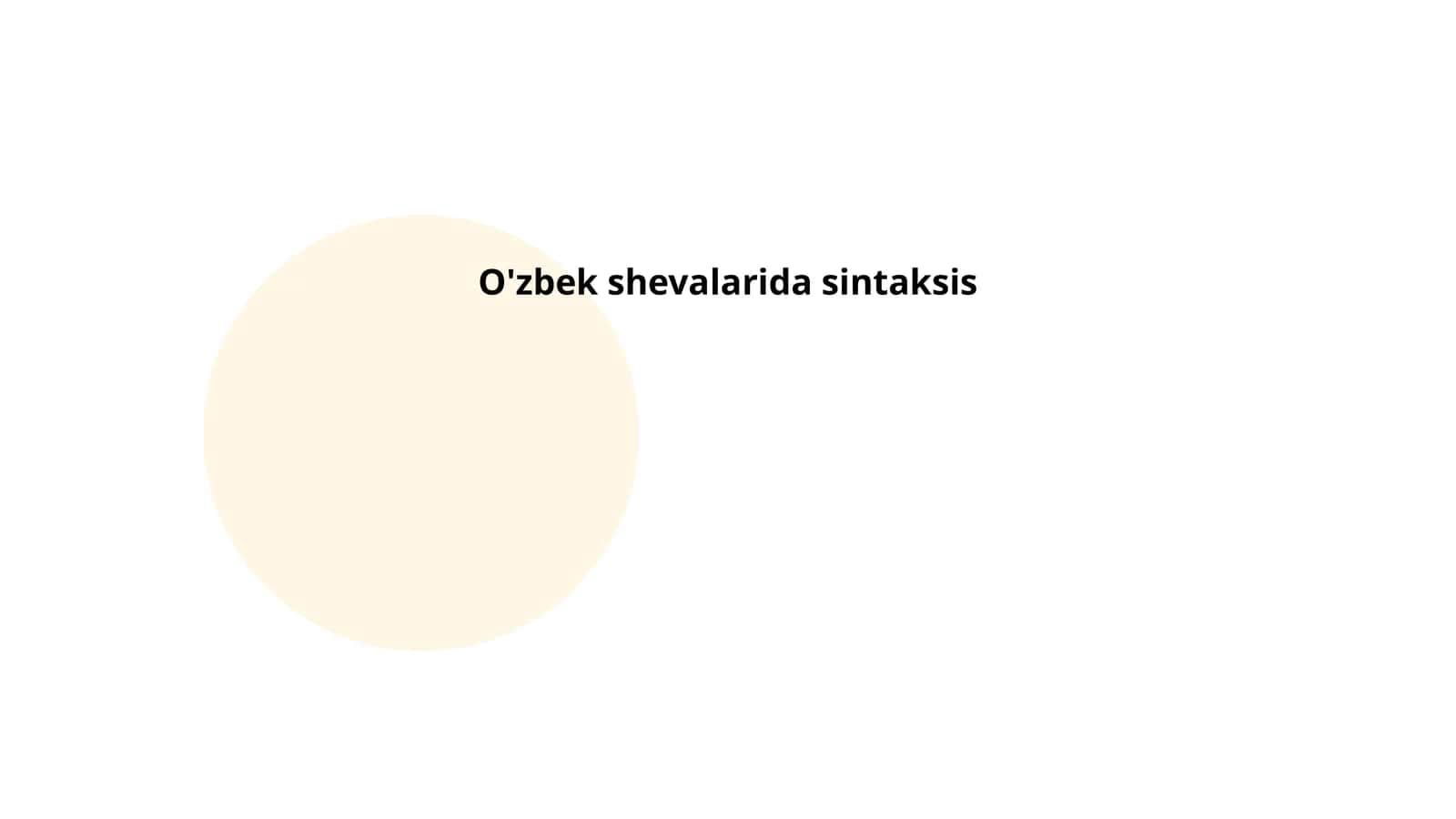 O'zbek shevalarida sintaksis 1