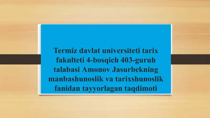 XVI – XIX asrning birinchi yarimida O’rta Osiyohaiqdagitarixiygeografiktadqiqotlar 1