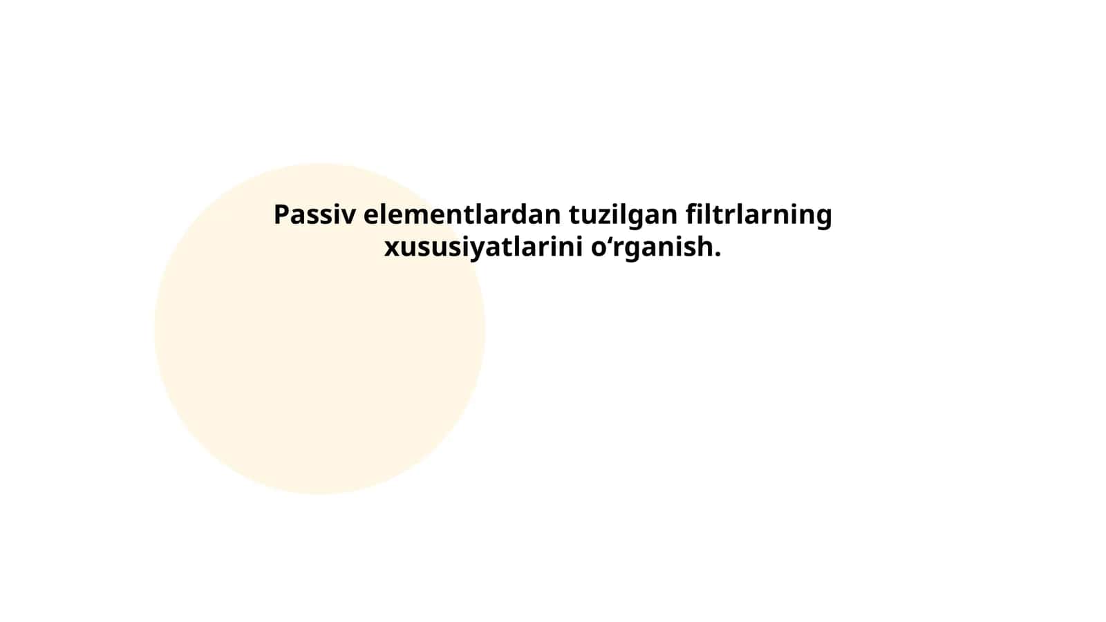 Passiv elementlar 1