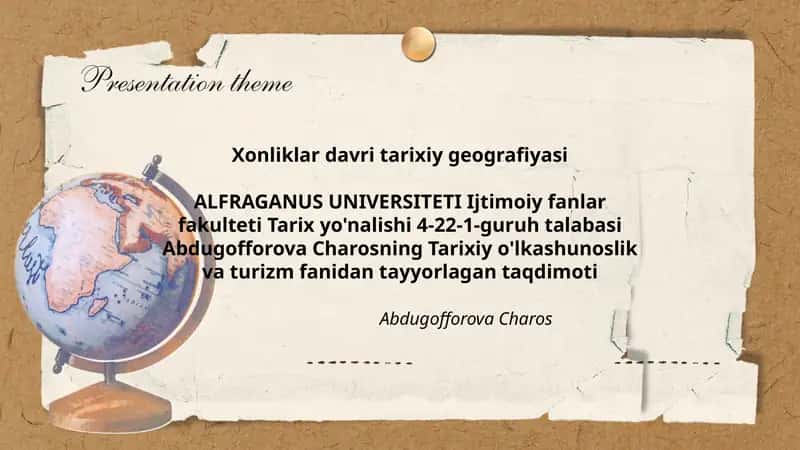 Xonliklar davri tarixiy geografiyasi 1