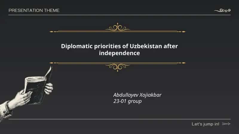 Diplomatic priorities of Uzbekistan after independence 1