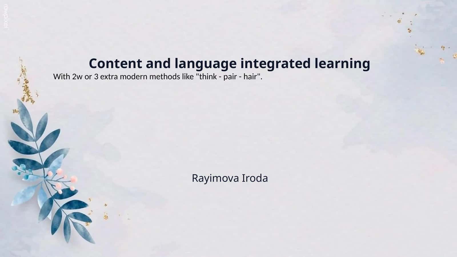 Content and language integrated learning 1