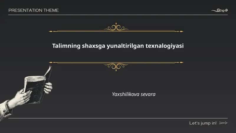 Talimning shaxsga yunaltirilgan texnologiyasi: nazariy asoslari 1