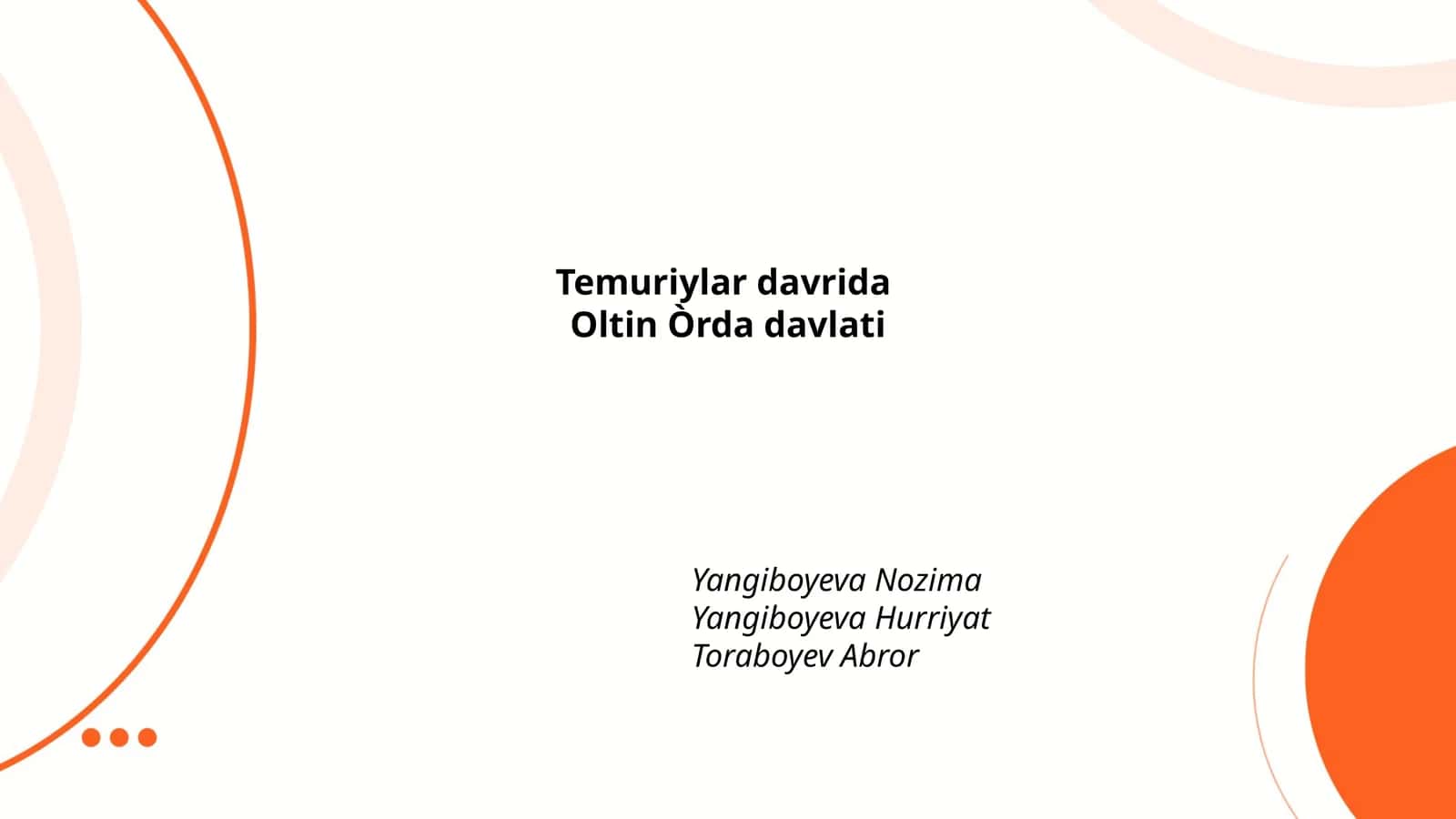 Temur va Oltin O'rda: siyosiy munosabatlar 1