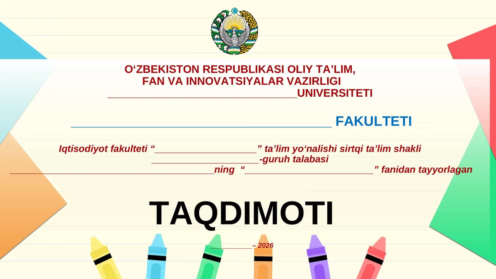 Inson va fuqarolarning asosiy huquqlari, erkinliklari va burchlari 1