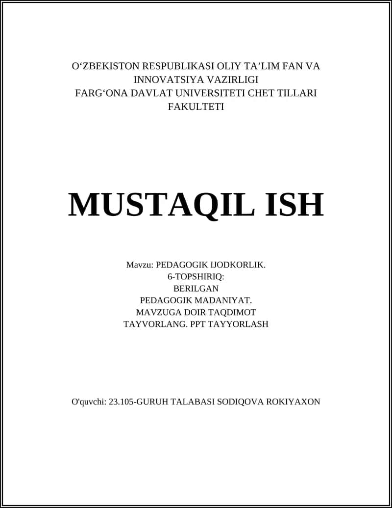 PEDAGOGIK IJODKORLIK 1