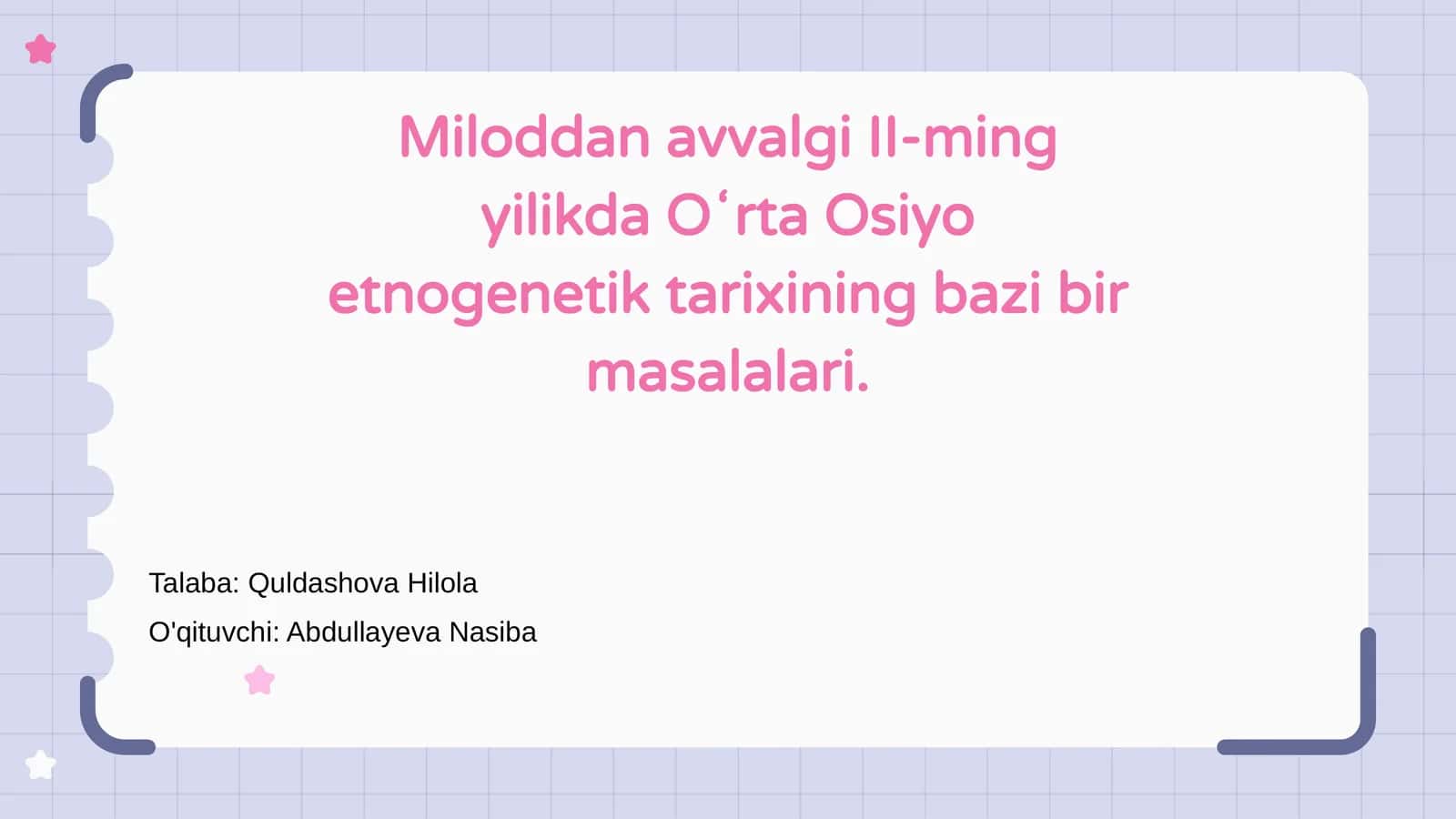 Oʻrta Osiyo etnogenetik tarixining bazi bir masalalari 1