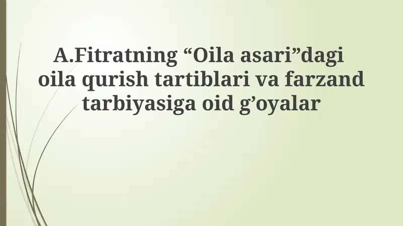 Fitratning“Oilaasari” 1
